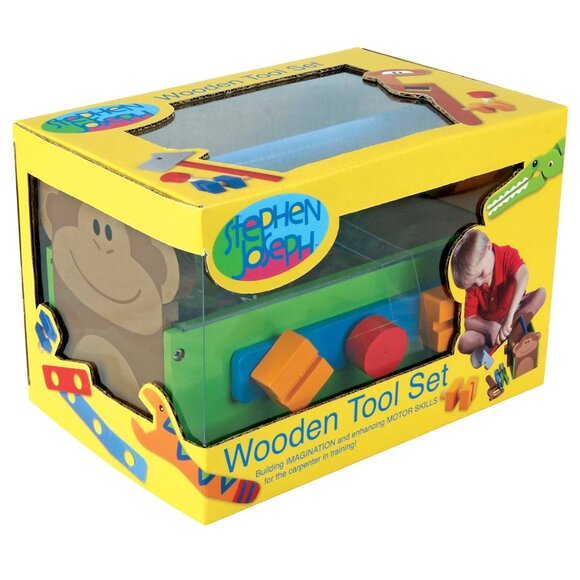 NWT Stephen Joseph Wooden Tool Play Set - Picture 2 of 3